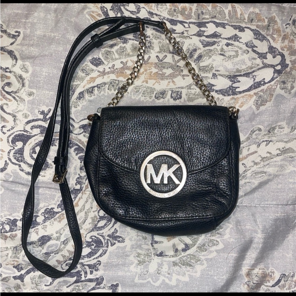 Michael Kors Black Crossbody Bag with Chain Strap